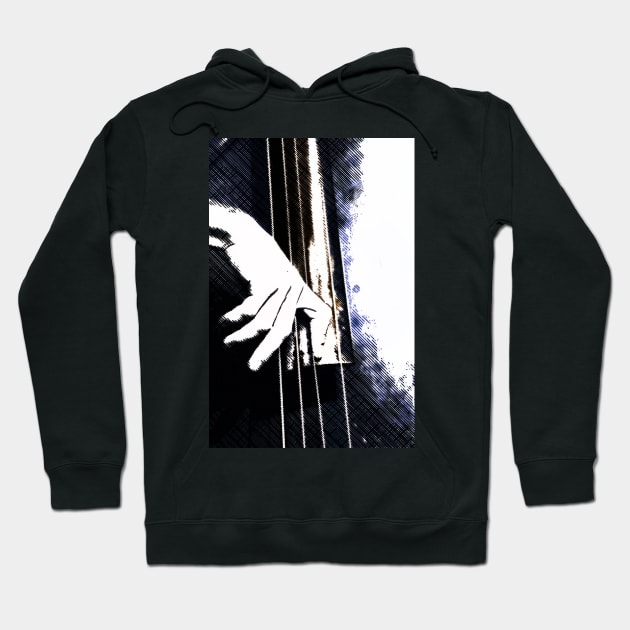 Jazz Bass Poster Hoodie by cinema4design